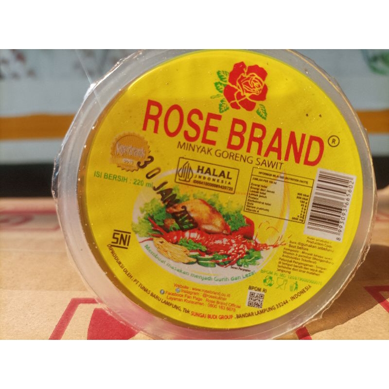 

Rose Brand Minyak goreng kemasan 220 ML