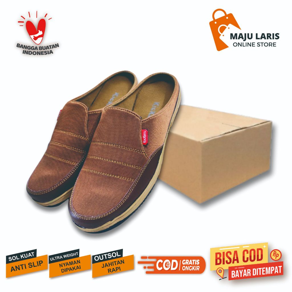 kickers / sepatu kickers / sepatu pria / slop pria / sepatu slop / selop pria