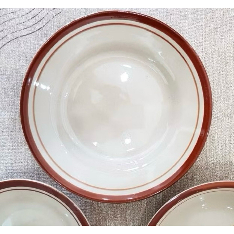 Piring makan keramik list coklat piring makan keramik piring keramik