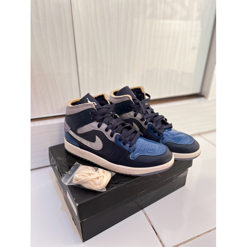 SECOND NIKE AIR JORDAN 1 MID CRAFT OBSIDIAN