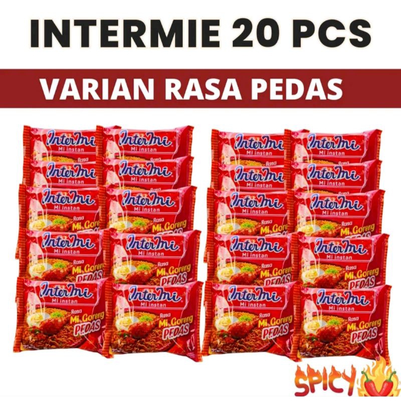 

PAKET MURAH 20PCS INTERMI GORENG Mix Pedas + Original