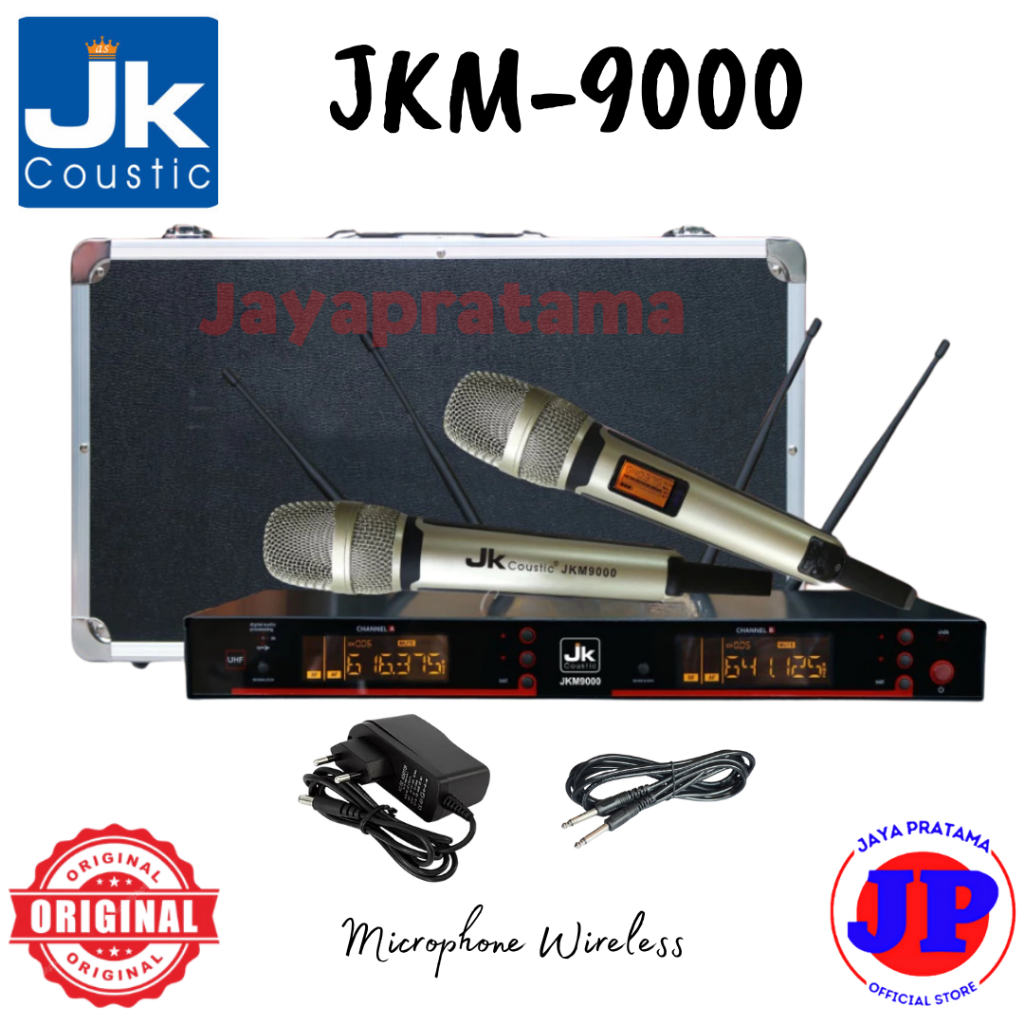JK Coustic JKM9000 Dual Microphone Wireless Portable Original JKM-9000