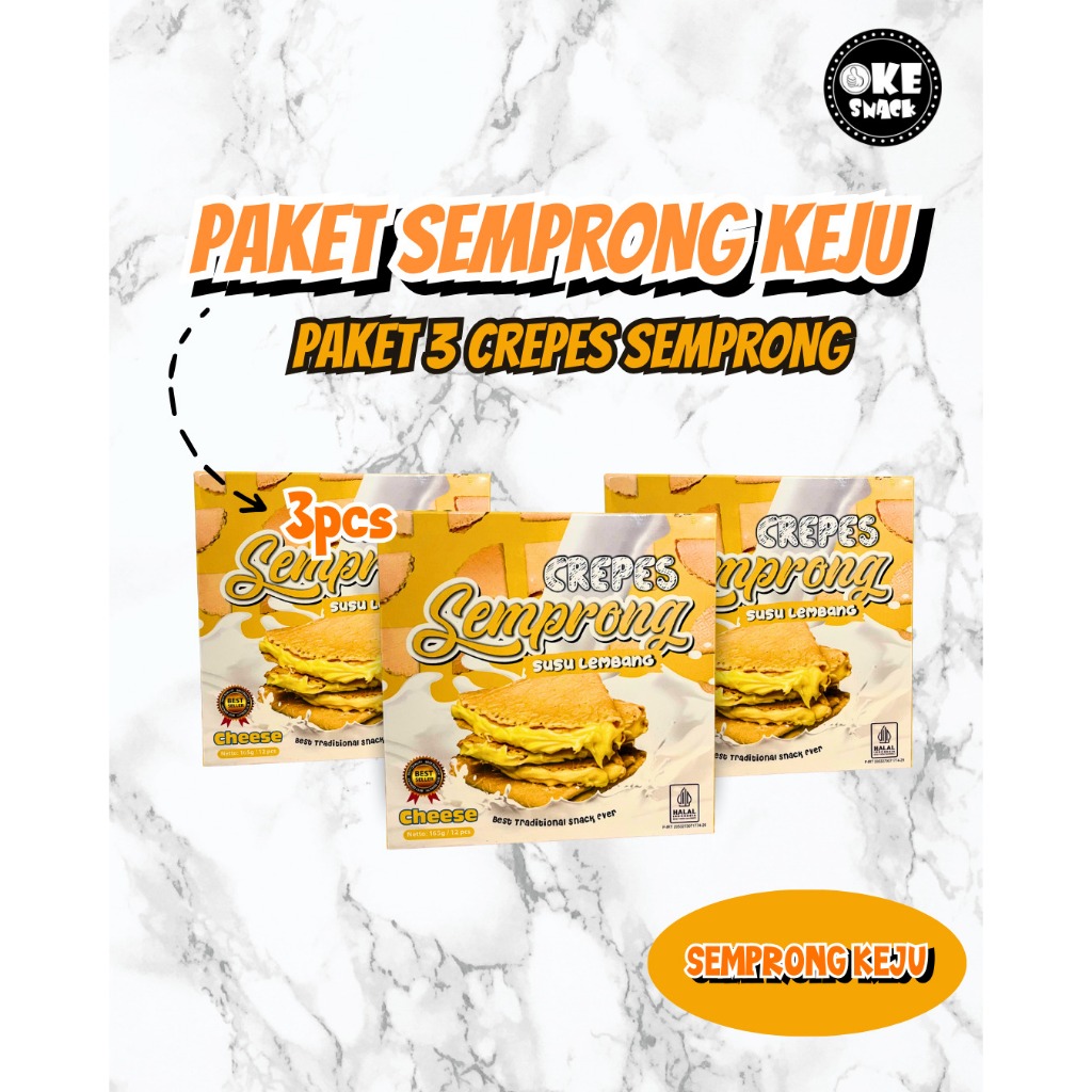 

Paket Hemat Crepes Semprong Keju isi 3