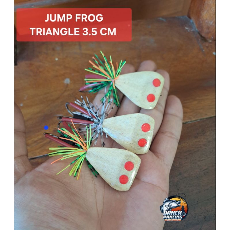 JUMP FROG Triangle 3.5 CM / ± 6 Gram | JF Triangle | Umpan Gabus dan Toman