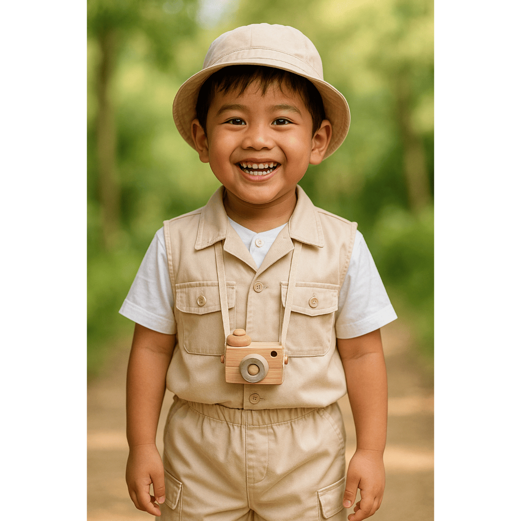 Zoo Keeper Kostum Safari Boys Kostum Penjaga Kebun Binatang Baju Photoshoot Anak Baju Profesi Zoo Ke