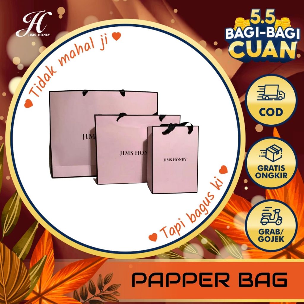 

JIMS HONEY GOODIE BAG dan PAPER BAG Tas Belanja Kuat Awet Serbaguna Jimshoney Murah Unik Makassar