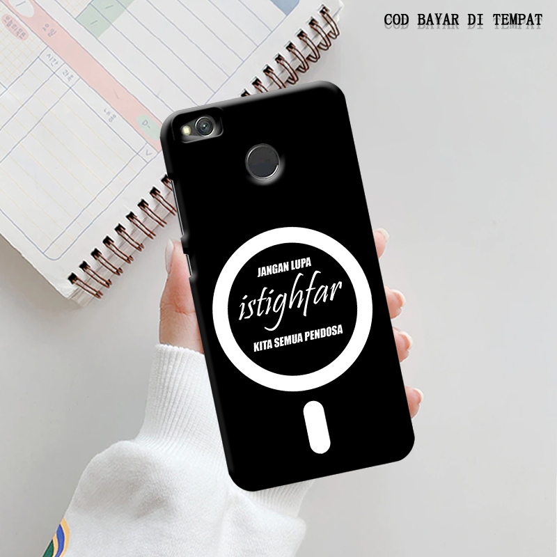 Softcase XIAOMI REDMI 4X Fashion TOMBOL MAGSAFE ISTIGHFAR ISLAMIC Terbaru  - Untuk Pria - Wanita - D