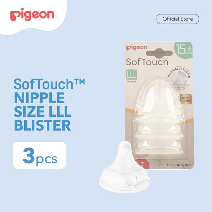 Pigeon Softouch Nipple 3 Pcs Blister LLL