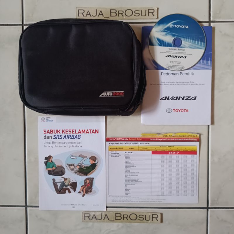 Buku pedoman pemilik + CD VCD/Manual Book Toyota Avanza Veloz 2018-2021 Free tas ORI Original