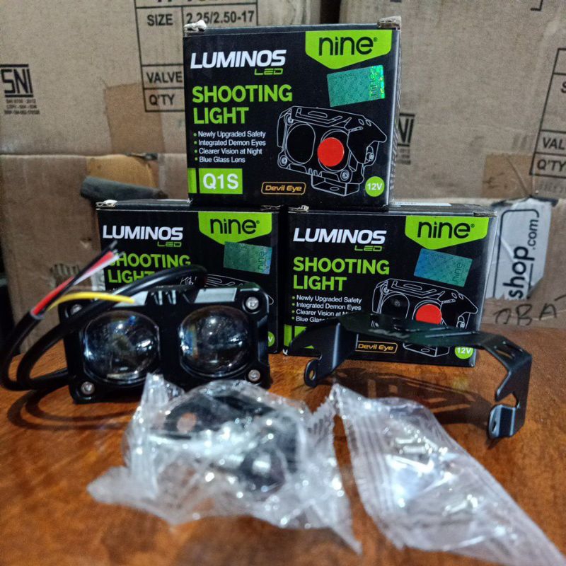 LAMPU SOROT/LAMPU TEMBAK LUMINOS LED Q1S 2 MATA+DEVIL EYE ORIGINAL
