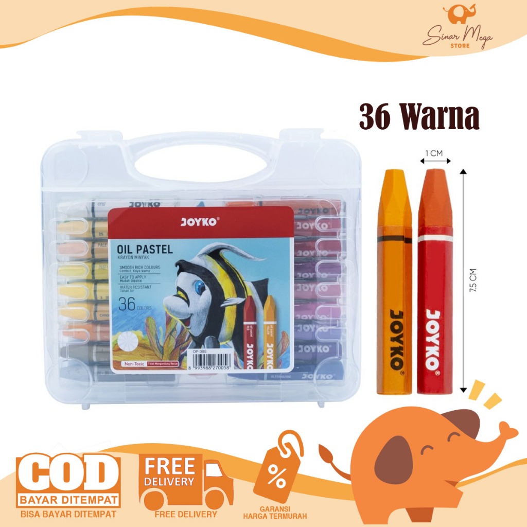 

Joyko Titi Oil Pastel Crayon OP-36S PP/ Krayon Minyak 36 Warna Murah Berkualitas