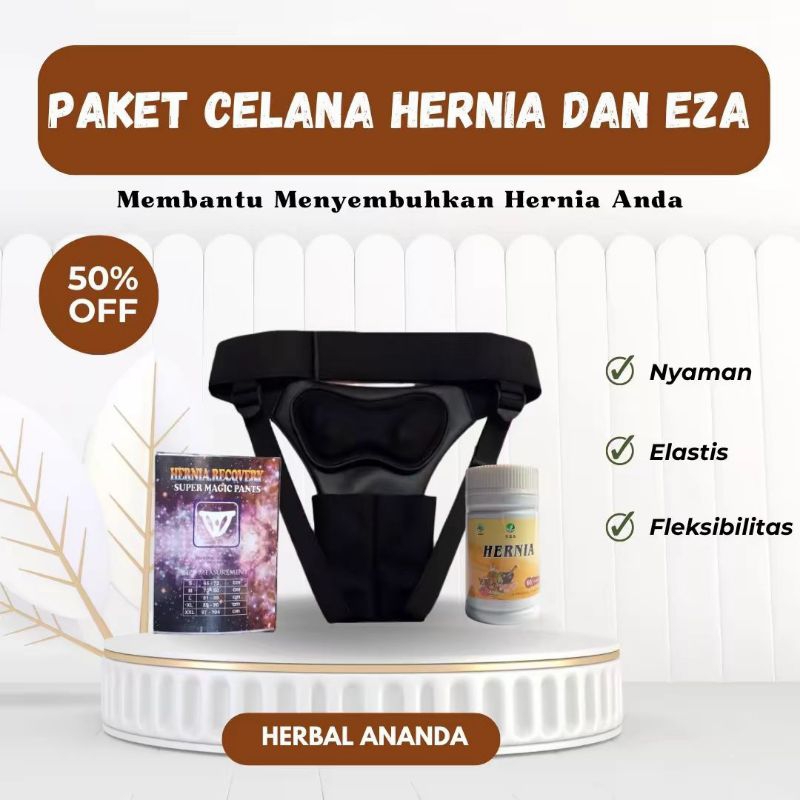 Celana Hernia Recovery + EZA 60 Kapsul - Paket Pemulihan Hernia Lengkap