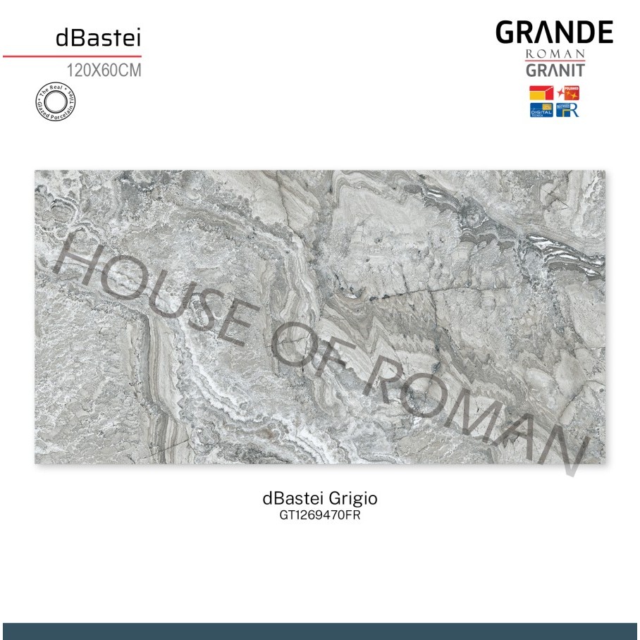 ROMAN GRANIT GRANDE dBastei Grigio 120x60 GT1269470FR ROMAN GRANIT