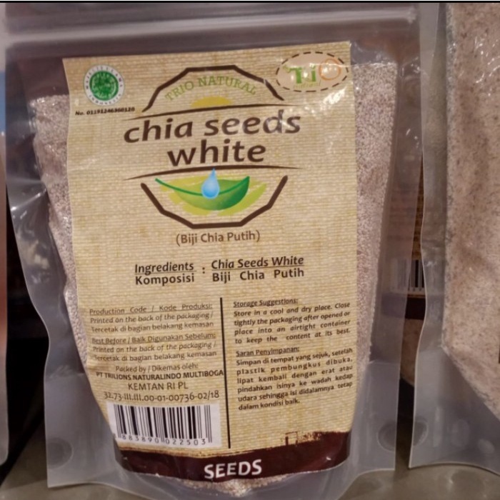 

trio chia seed white / biji chia putih 250g halal