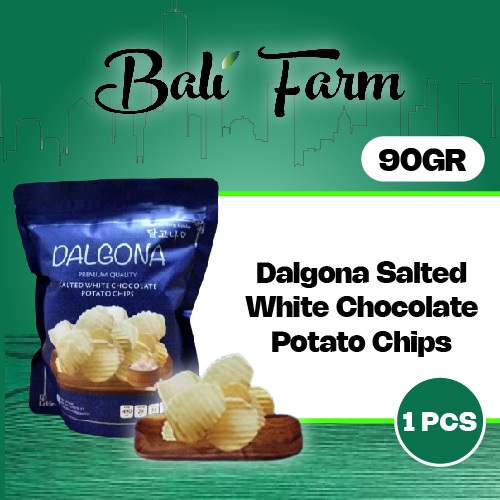

Bali Farm x Dalgona - Salted White Chocolate Potato Chips / Snack Kripik Rasa Coklat Putih / 90 gram