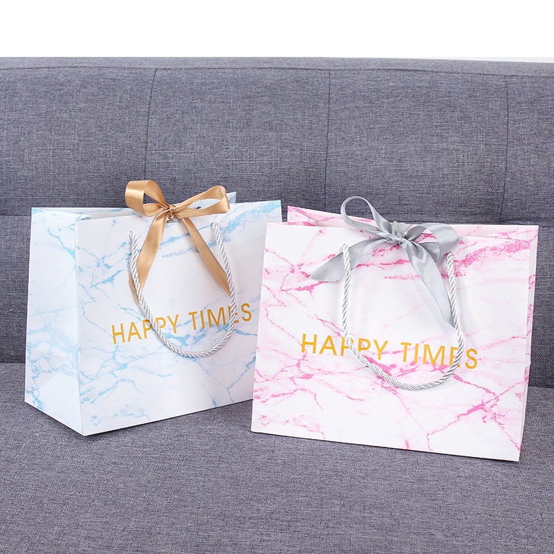 

PAPER BAG PITA MARBLE HAPPY TIMES BARU PINK DAN BIRU