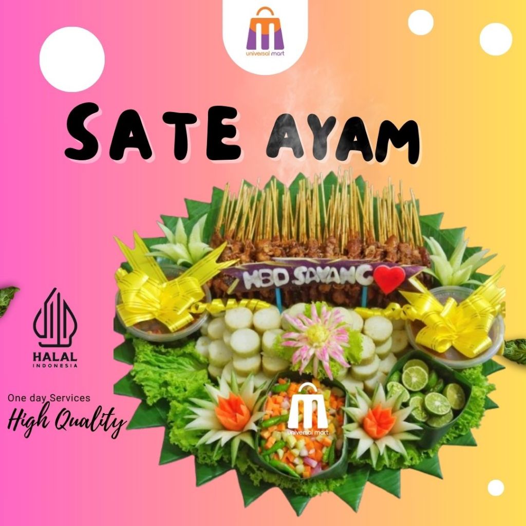 

Sate Tampah Tumpeng Sate Ayam Porsi Bervariasi 5/10/15/20/25 Orang