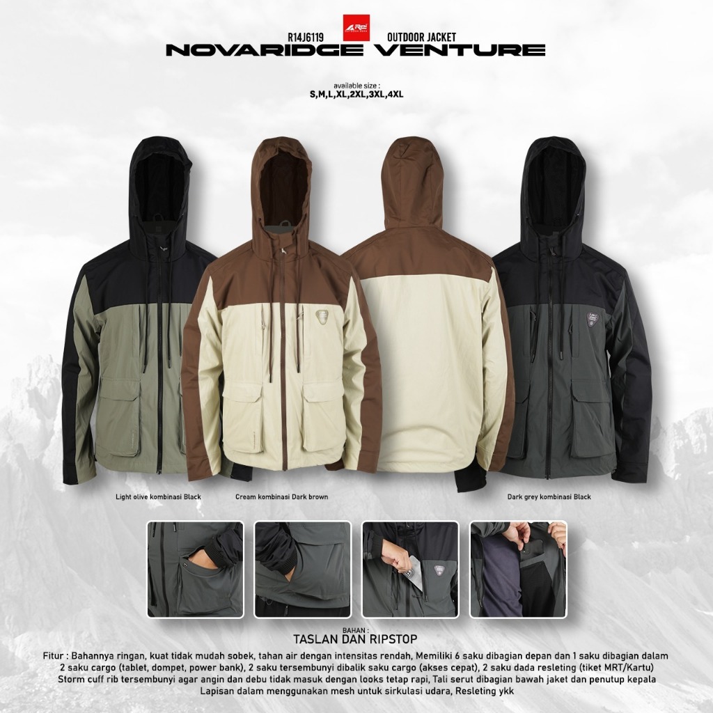 Jaket Pria Novaridge Venture Arei Outdoorgear