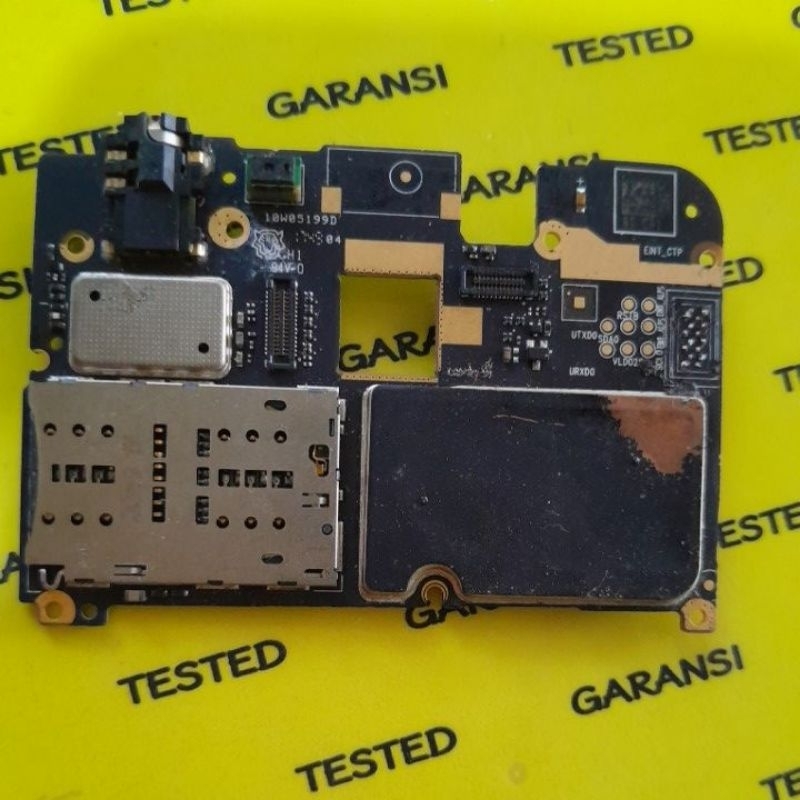 PCB Mainboard Mesin MEIZU M6 RAM 2/16GB Tested Nyala Minus Soket Touchscreen Rusak Selebihnya Gambli