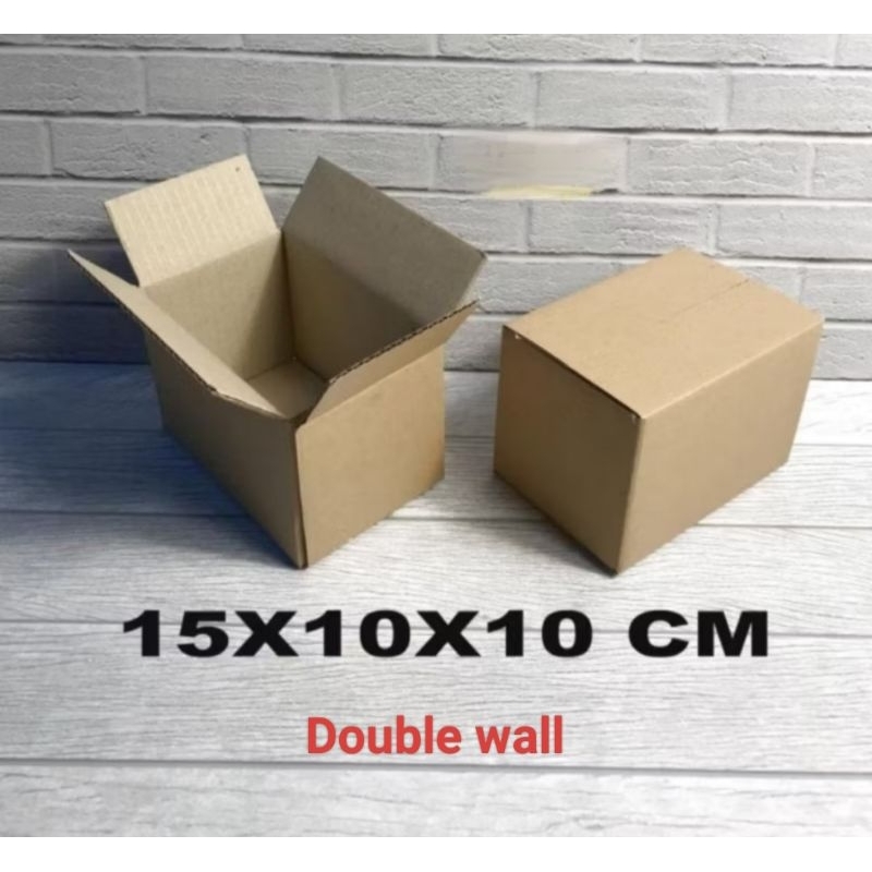 

Kardus box Uk. 15x10x10 cm Double wall polos