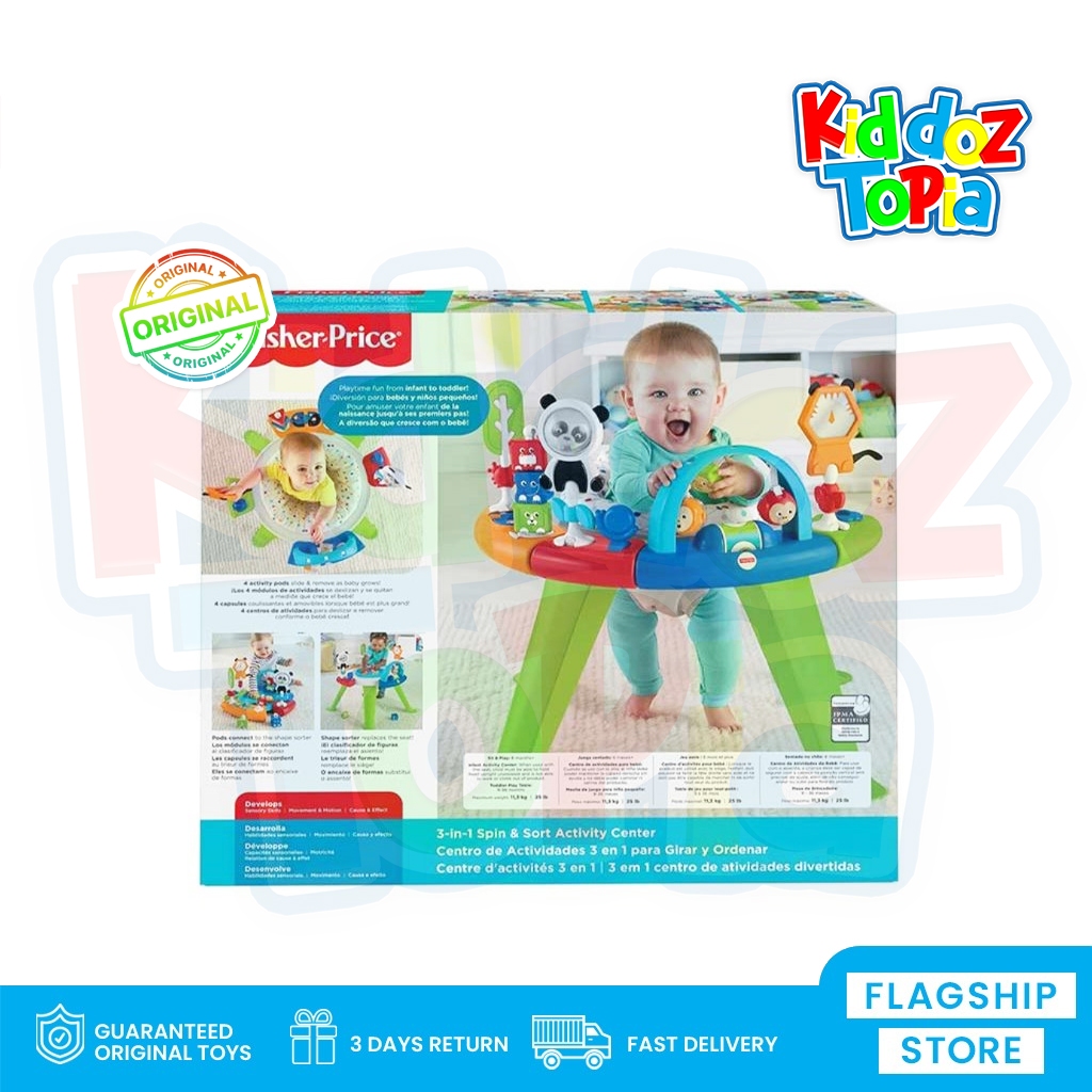 Fisher Price 3 In 1 Spin & Sort Activity Center Fwy39 Glc