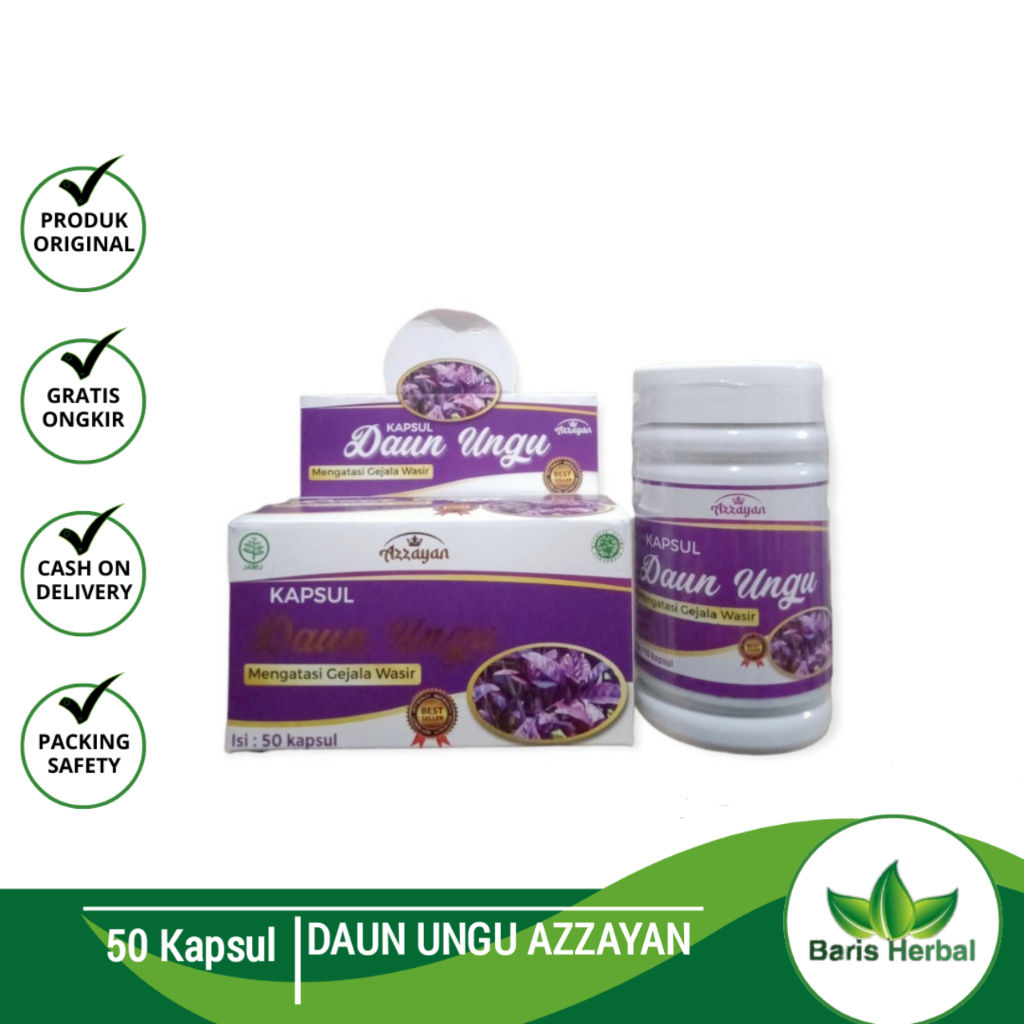 Kapsul Herbal Daun Ungu || Daun Ungu Azzayan - 50 Kapsul