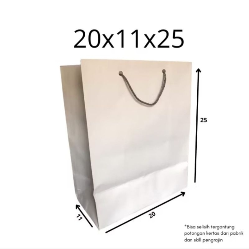 

paper bag, tas kado, tas hajatan, tas oleh oleh putih