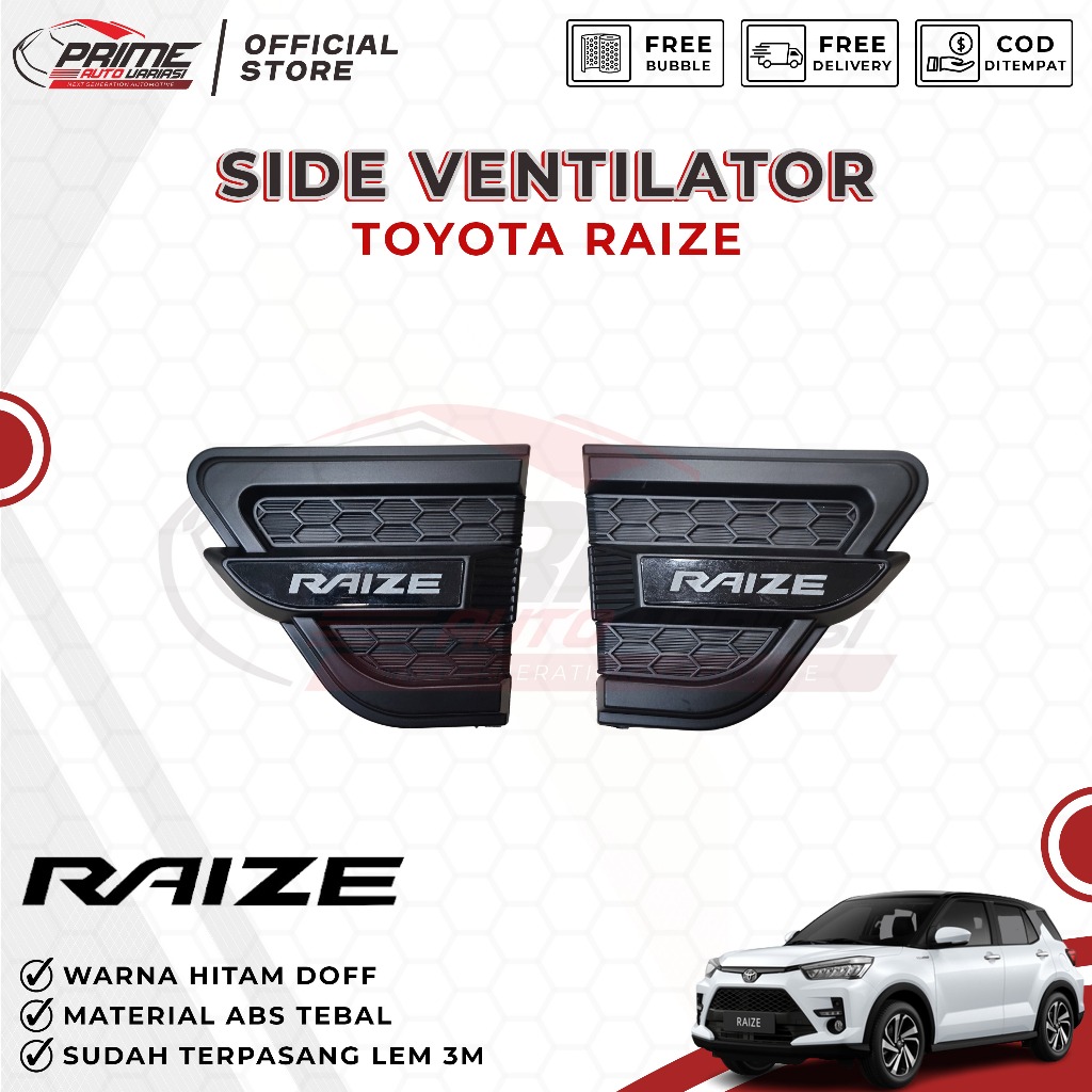 Airflow Samping khusus Toyota Raize Variasi air scoop Raize