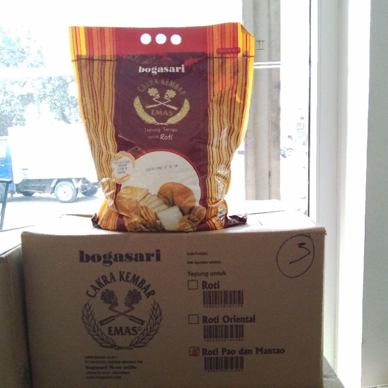 

Cakra Kembar Emas Roti 5kg 1dus Isi 6pak