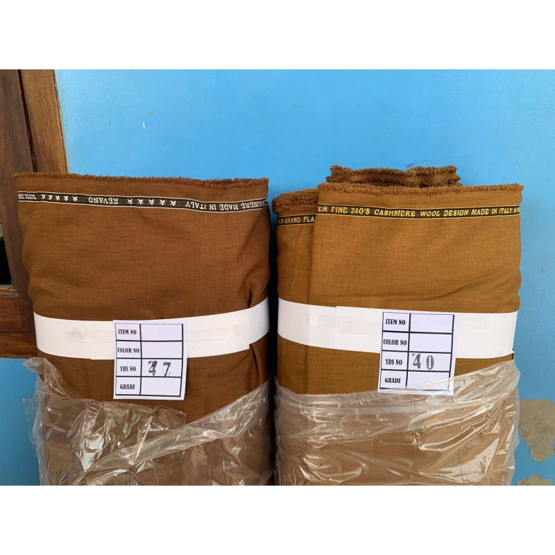 Bahan kain seragam pemda Khaki kheki semi wool/woll murah