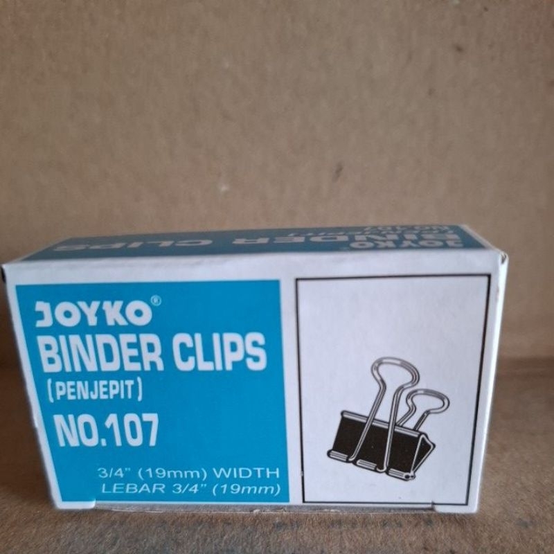 

binder clips /penjepit no. 107 JOYKO 1pak isi 12pcs