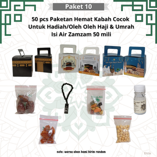 

paketan hemat tasbih+kerikil kabah 50 pcs untuk oleh oleh haji dan umroh (isi air zamzam 50 ml)