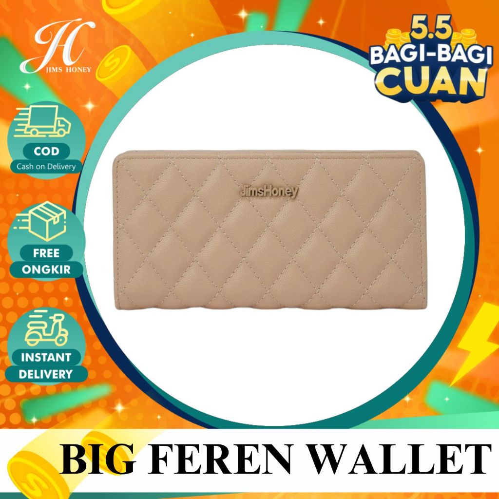 JIMS HONEY FOREVER BIG FEREN WALLET Dompet Lipat Panjang Wanita Cewek Fashion Jimshoney Casual Terbaru