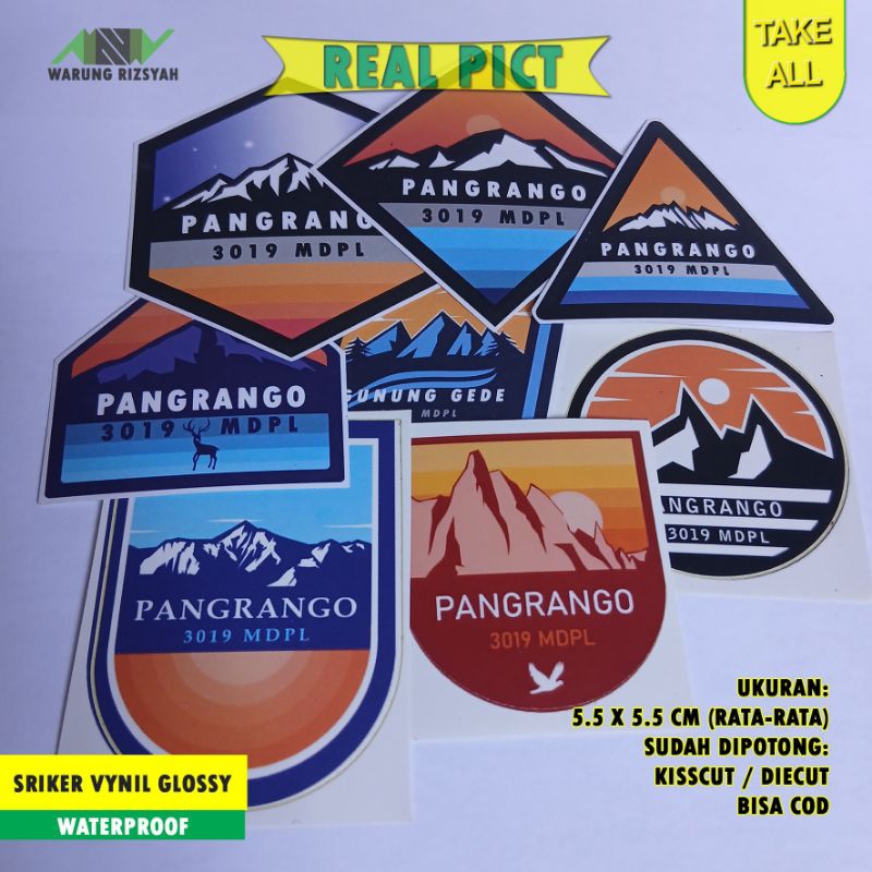 

[Edisi] Sticker Gunung Pangrango | Waterproof / Sudah Dipotong Sesuai Pola Gambar / Jawa Barat
