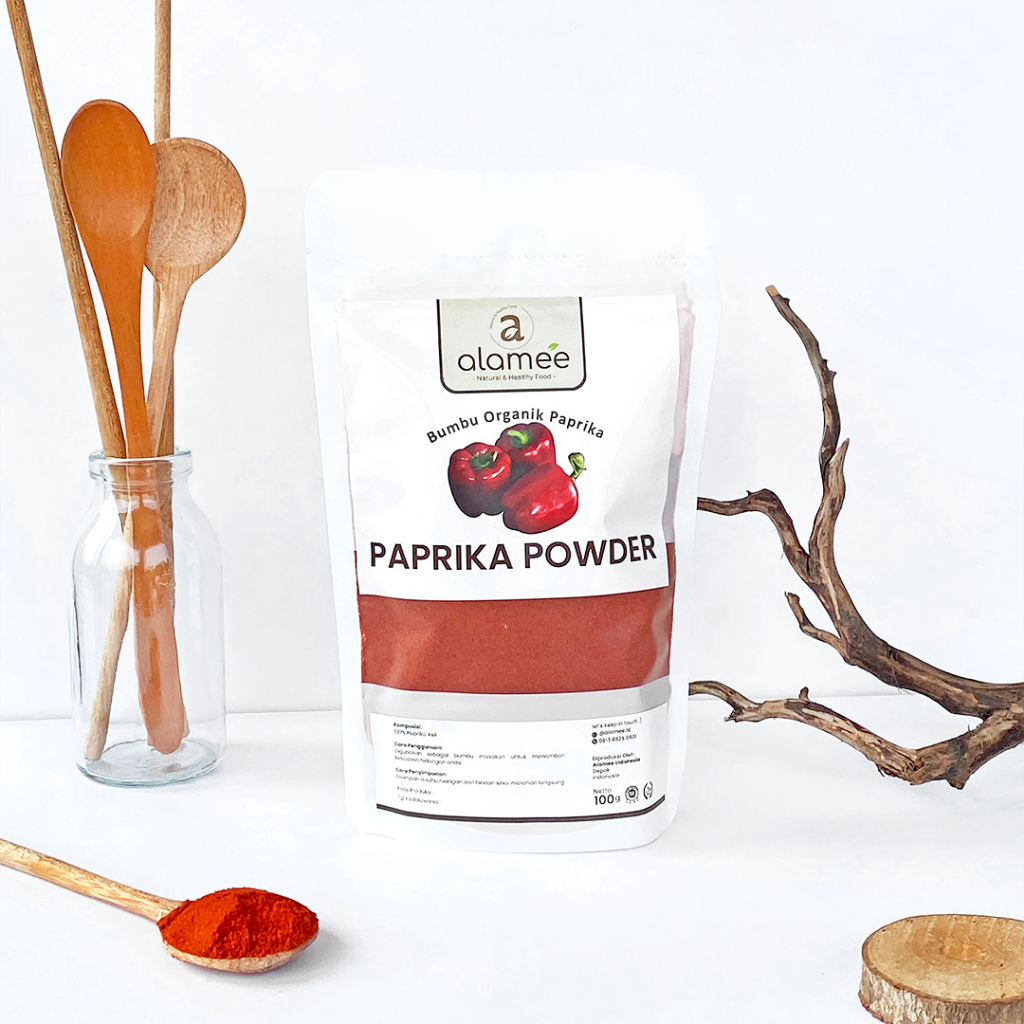 

ALAMEE Paprika Bubuk Powder Ground Bumbu Dapur Instan Organik Murni Asli Tanpa Campuran 100g