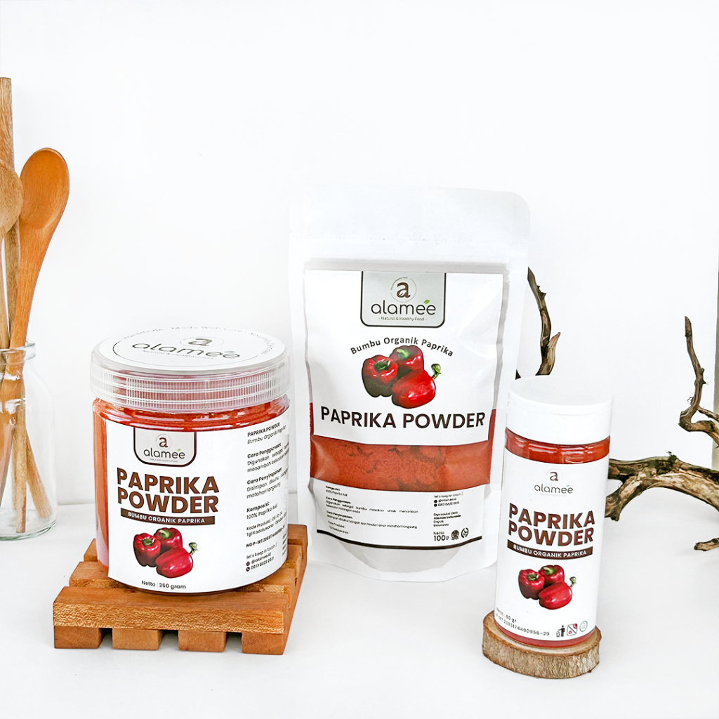 

ALAMEE Paprika Bubuk Seasoning Powder Ground Bumbu Dapur Instan Organik Murni Asli Tanpa Campuran