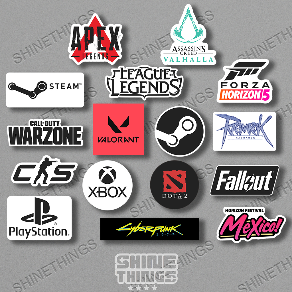 

Sticker game Valorant apex dota CS 2 || stiker aesthetic game xbox helm case hp