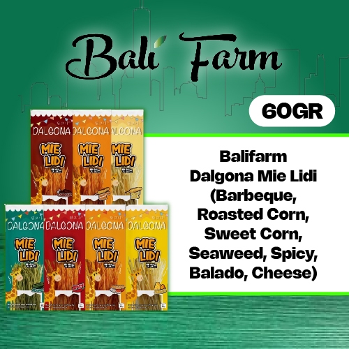 

Bali Farm x Dalgona - Mie Lidi cemilan instan bermacam varian rasa / 60 gram