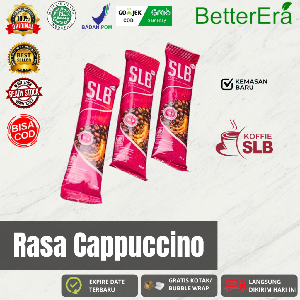

KOPI SLB KOFFIE Eceran 1 Sachet ORIGINAL BPOM & HALAL Minuman Ekstrak Ginseng Guarana rasa Cappuccino