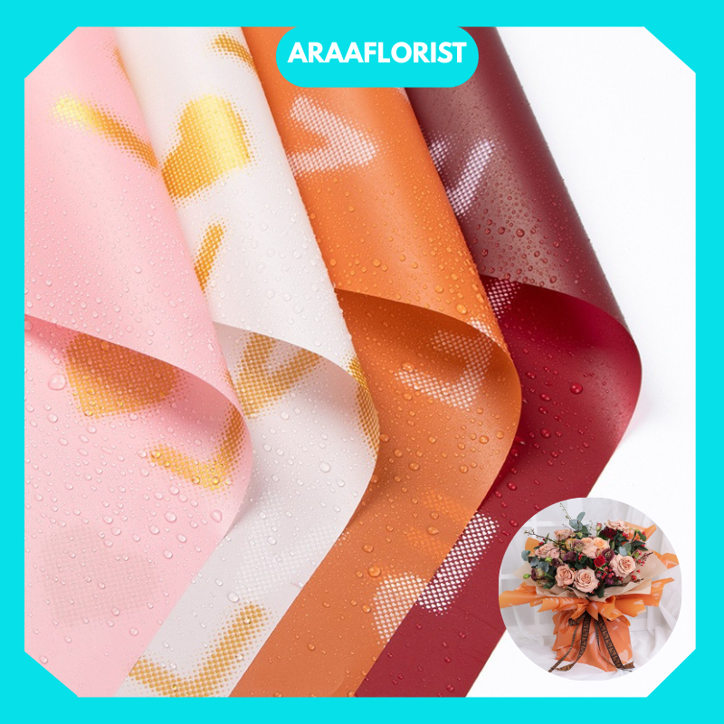 

KB060 20 LEMBAR Flower Wrapping Paper Kertas Cellophane Motif Love Kertas Buket Florist