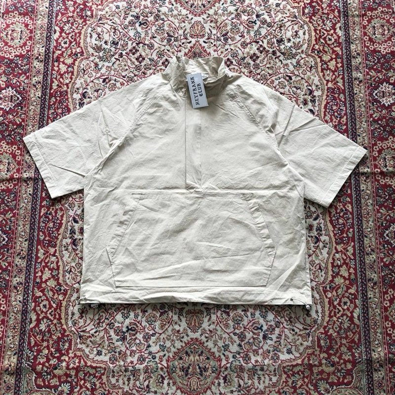 Lafudge store Short sleeve pullover half zip jacket F435