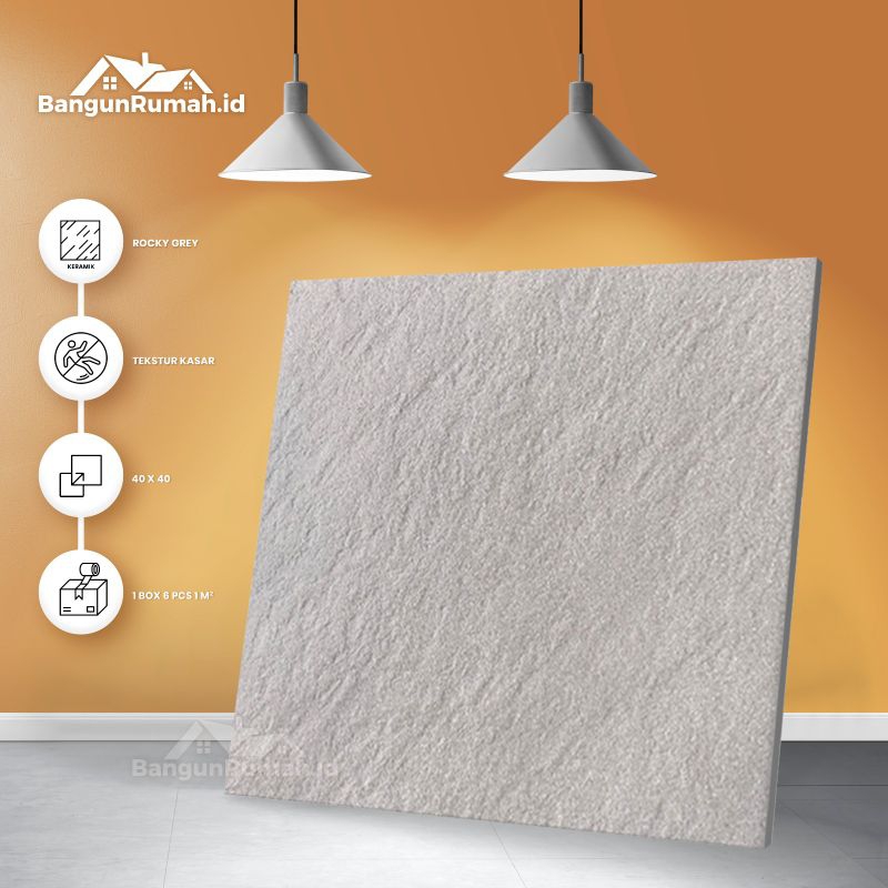 Keramik teras carport Rocky Grey 40 x 40