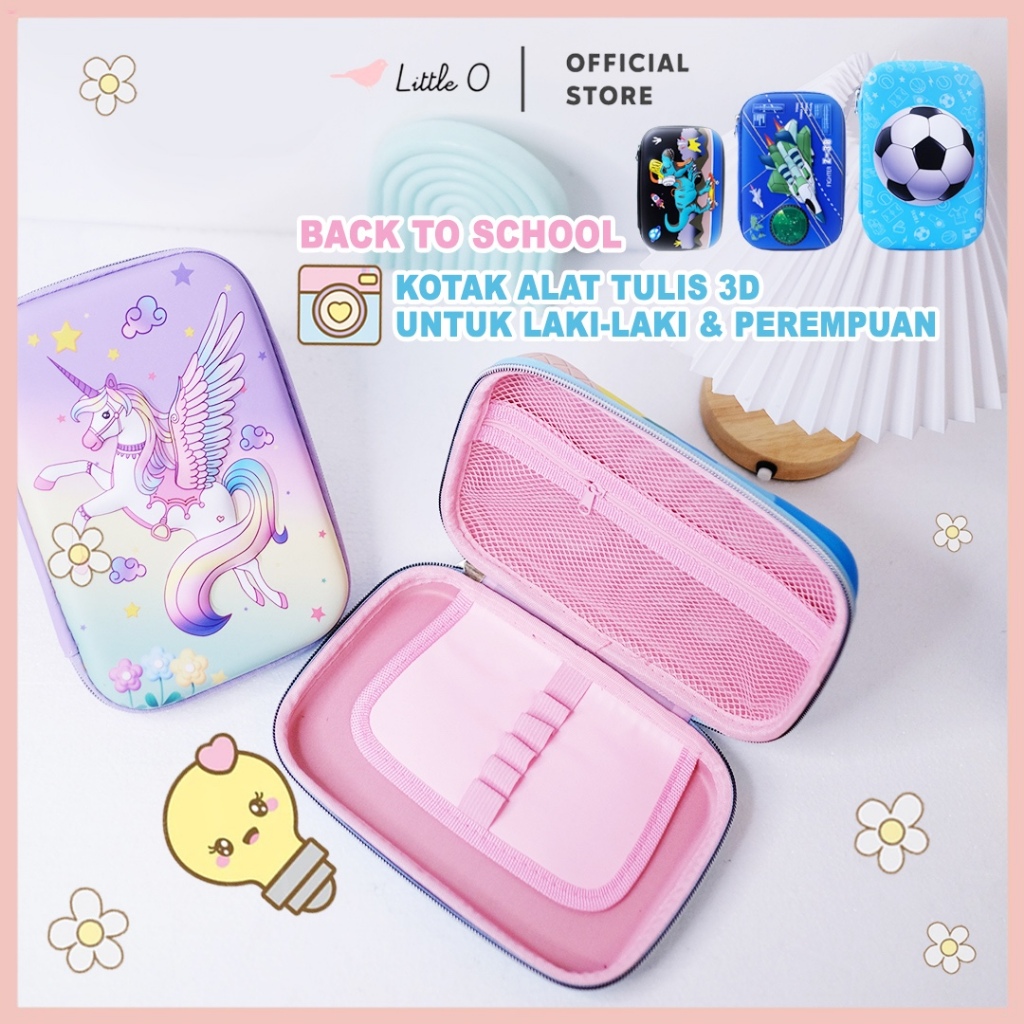 

PREMIUM 3D JUMBO Pensil Case Hardcase Pouch Serbaguna Tempat Pensil Gambar Timbul Bahan Premium Bag Multifungsi