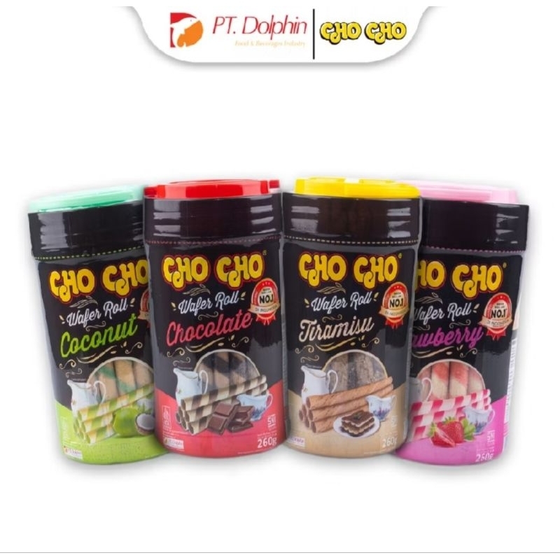 

Cho Cho Wafer Roll 260 gr Coconut Chocolste Strawberry Tiramisu / Cho Cho Wafer Stick 260gr