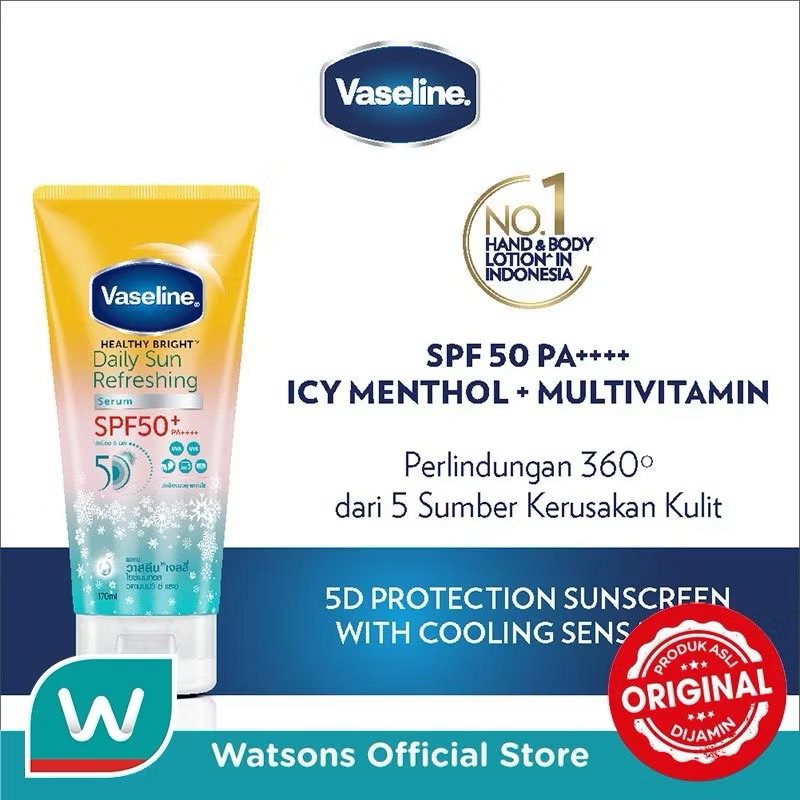vaseline body lotion spf 50 icy mentol