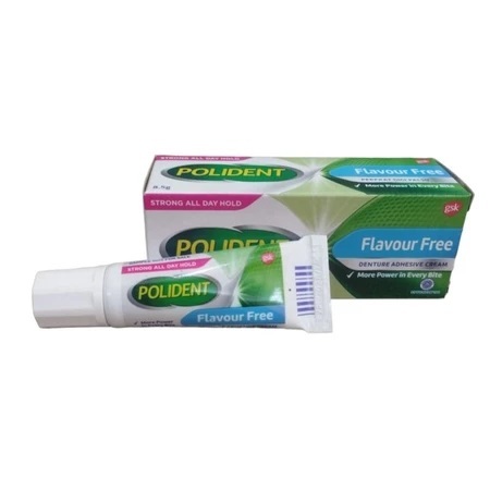 Polident Denture Adhesive Cream 8.5gr | Lem Gigi Palsu Kuat 12 Jam