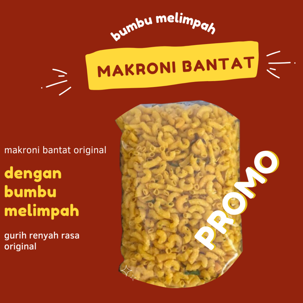 

makroni bantat original makroni cikruh viral kriuk gurih renyah bumbu melimpah kemasan 1kg