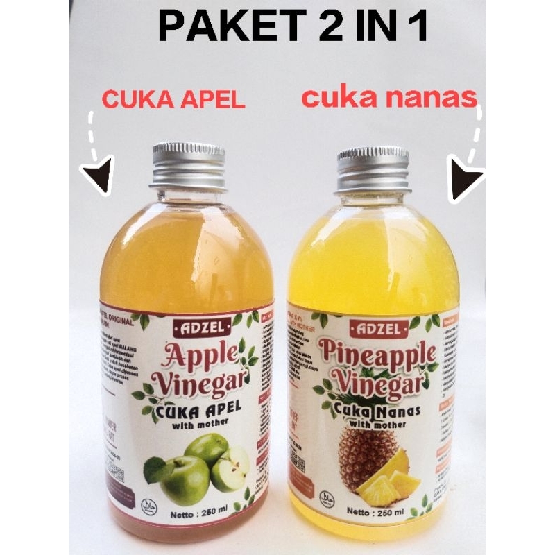 

PAKET MURAH!!!!!! cuka apel 250ml + cuka nanas 250ml diet sehat - paket imun tubuh - paket bundling
