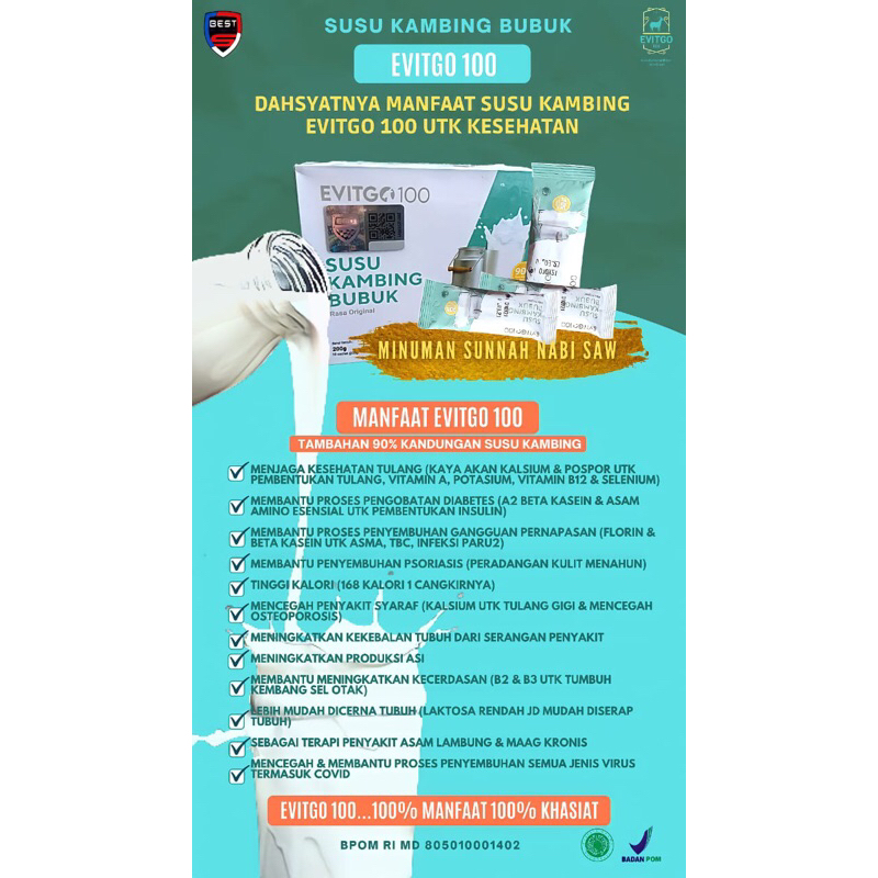 

SUSU kambing penambah nafsu makan || EVITGO 100
