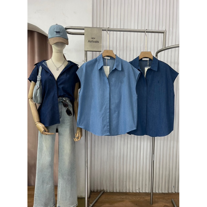 D3W READYSTOCK MT-9626 KEMEJA DENIM POLO IMPORT BANGKOK BKK BRAND M2M